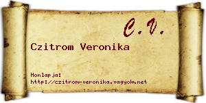 Czitrom Veronika névjegykártya